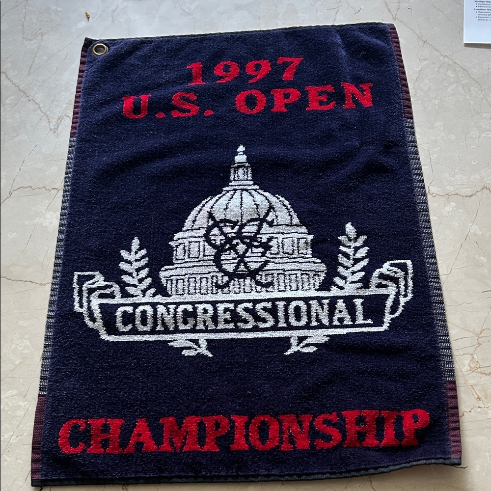 U.S. Open 1997 Congressional Championship Hand Towel - Navy & Red